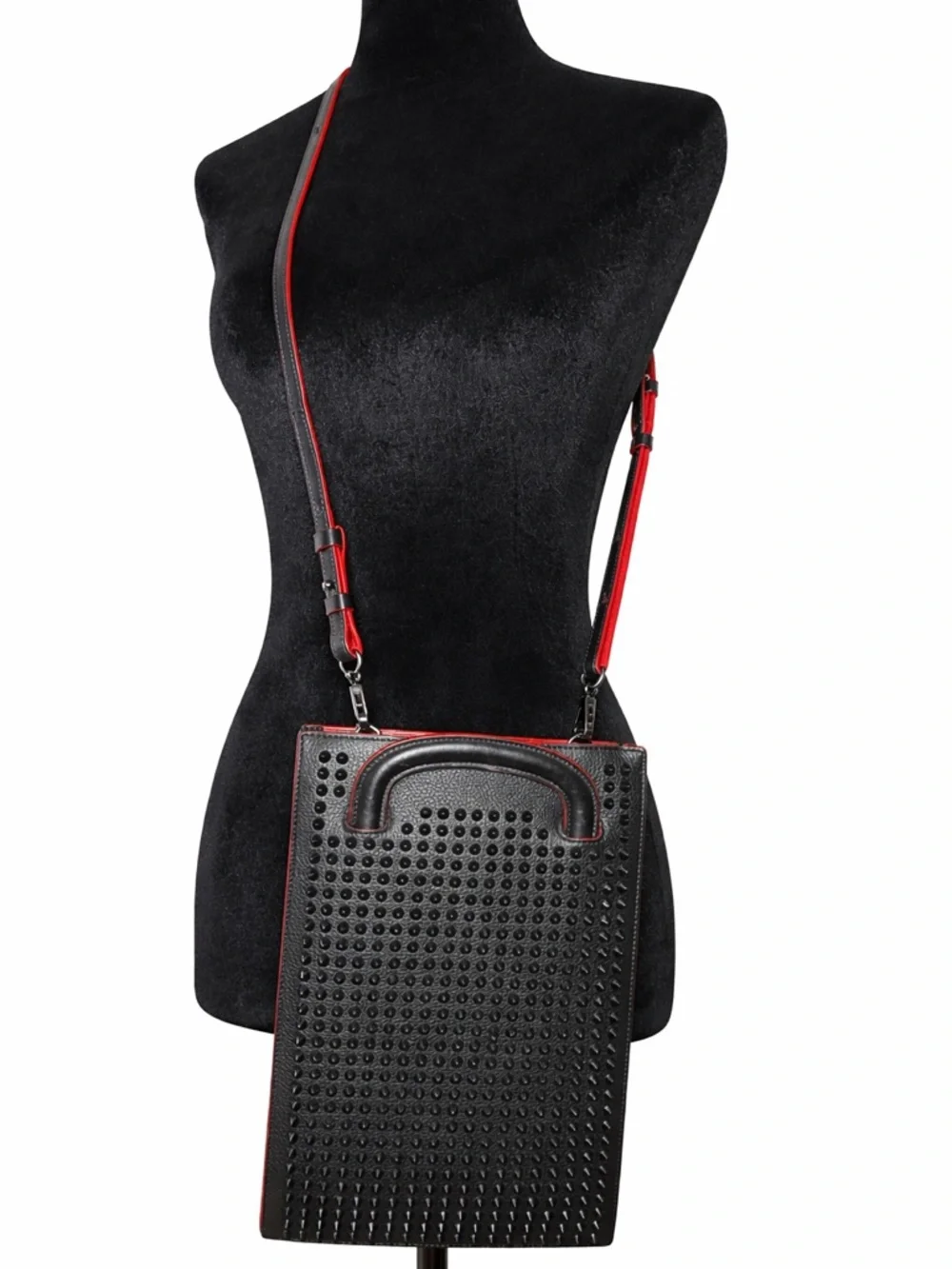 Christian Louboutin Studded Leather Crossbody / Clutch Bag - Picture 3 of 11